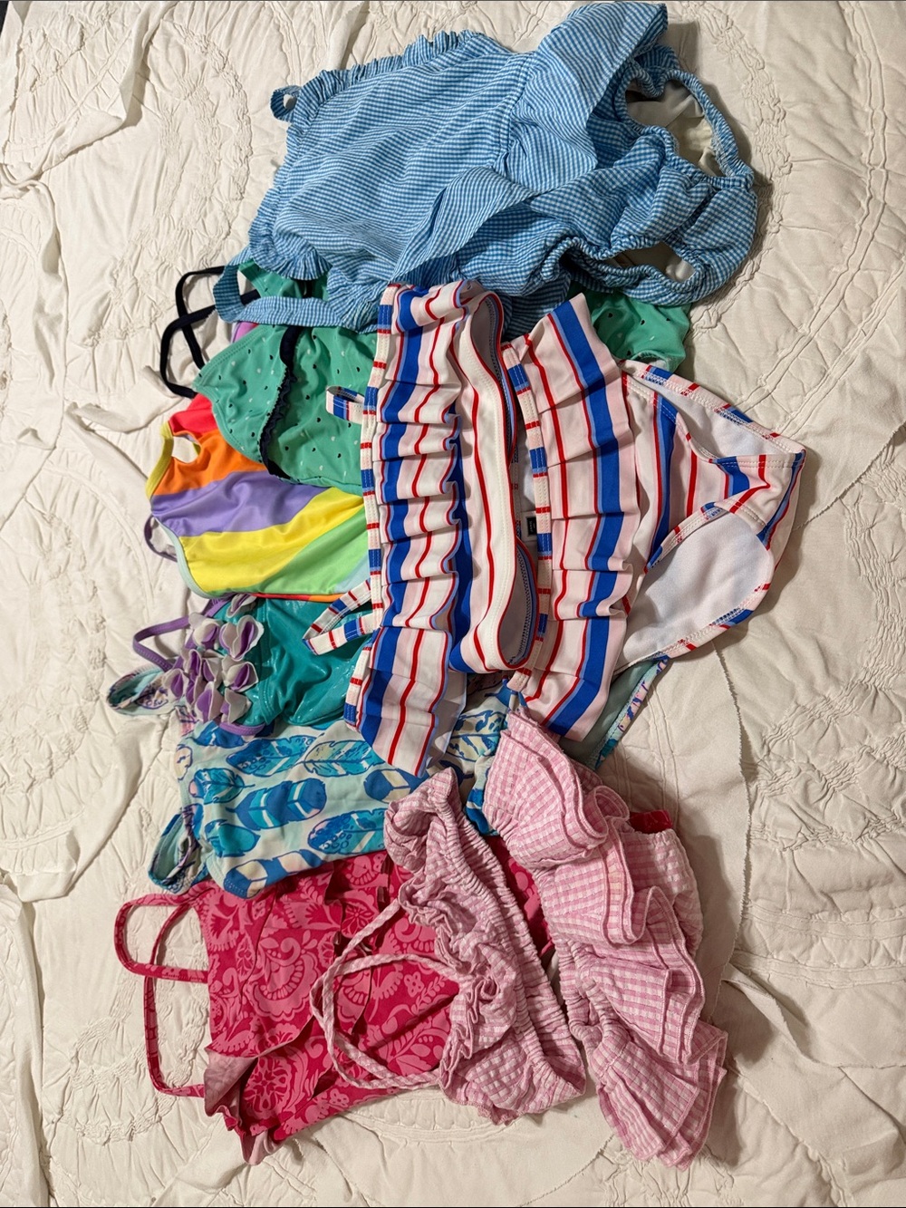 Janie and Jack Multicolor Kids Swim Set - Blue, Pink, Green, Red, Purple, Yellow